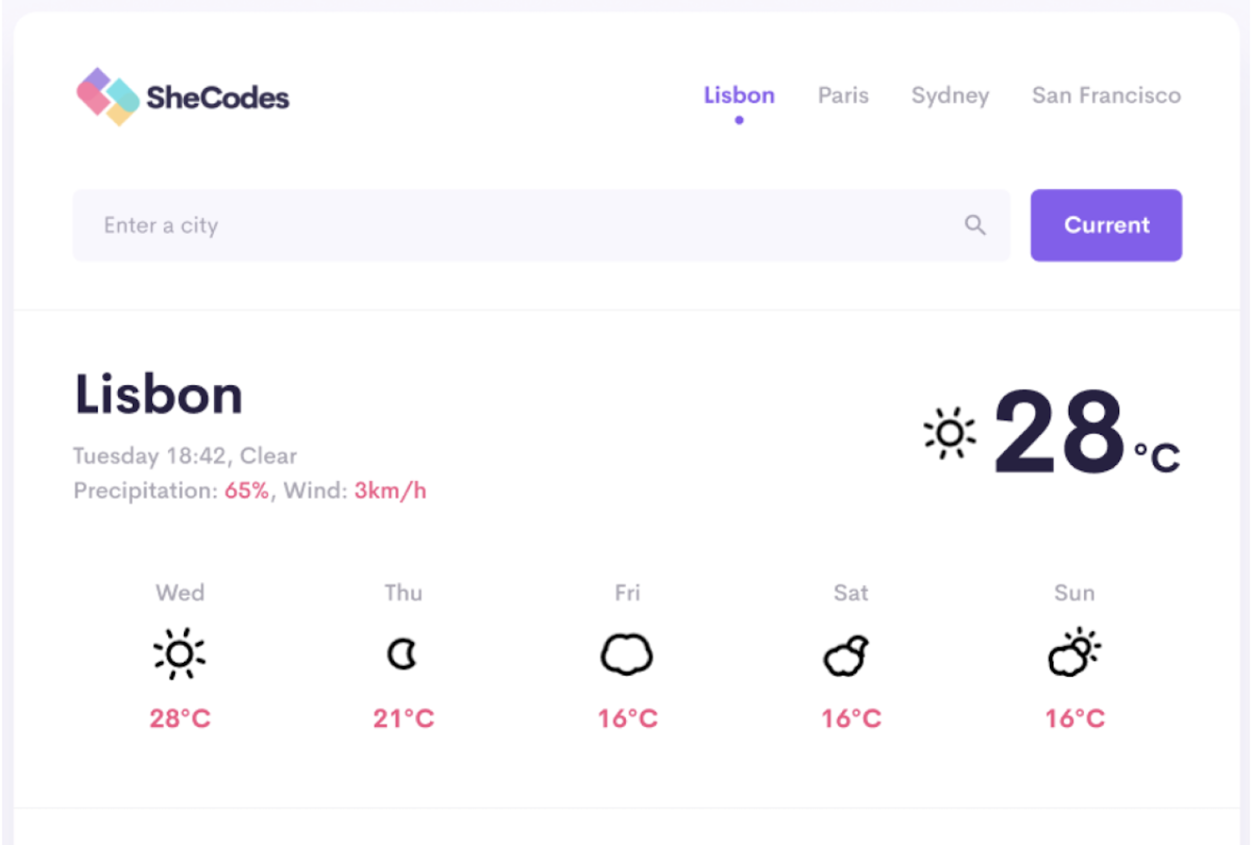 Weatherapp project preview